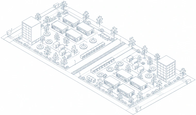 Quartier bioclimatique, Utrecht — dessin de projet, urbadeSign
