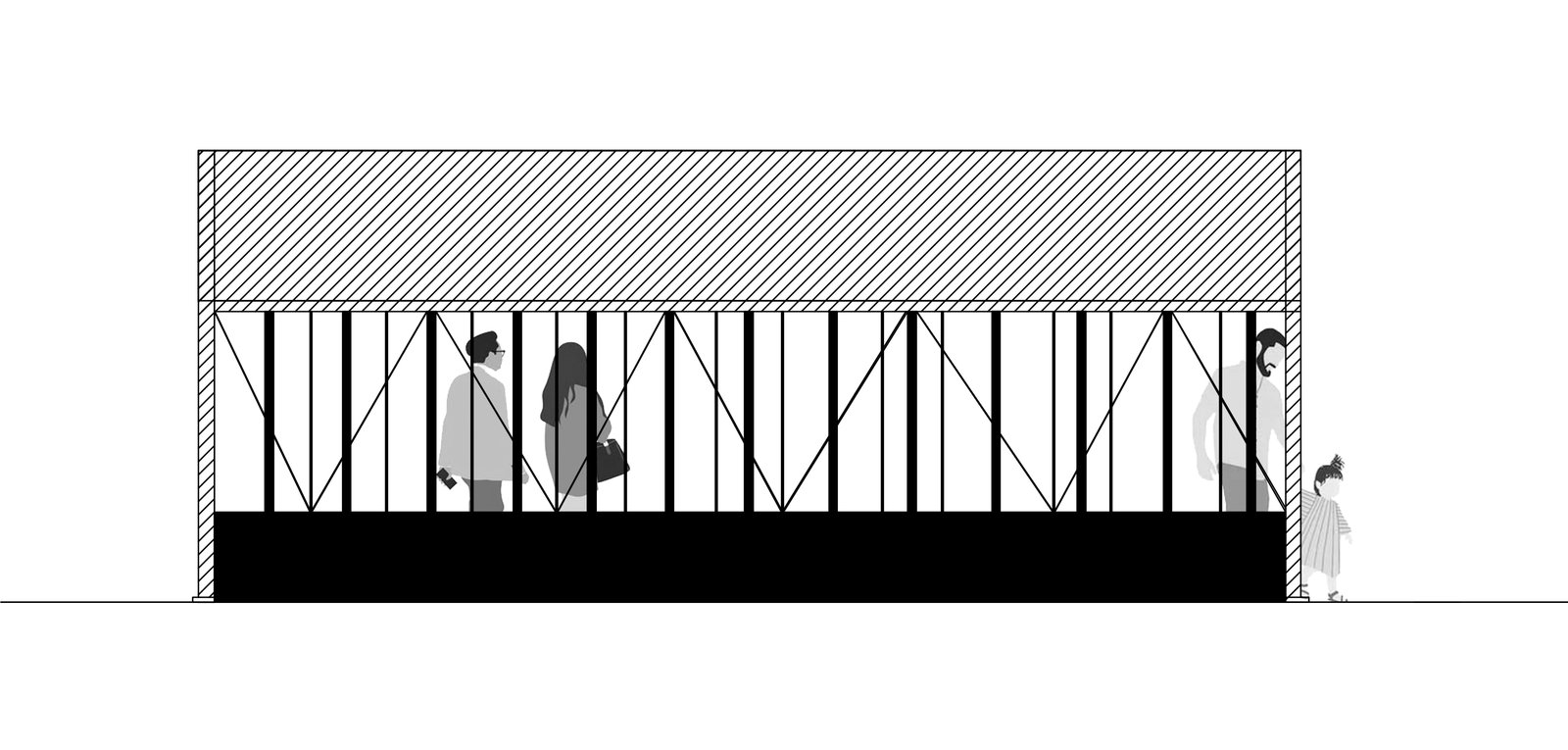 Coupe Pavillon 4 — échelle d'origine 1/50e