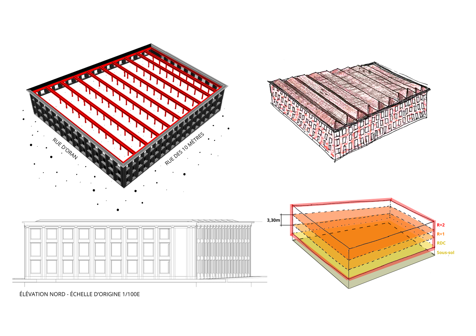 Analyse architecturale — Vues axonométriques